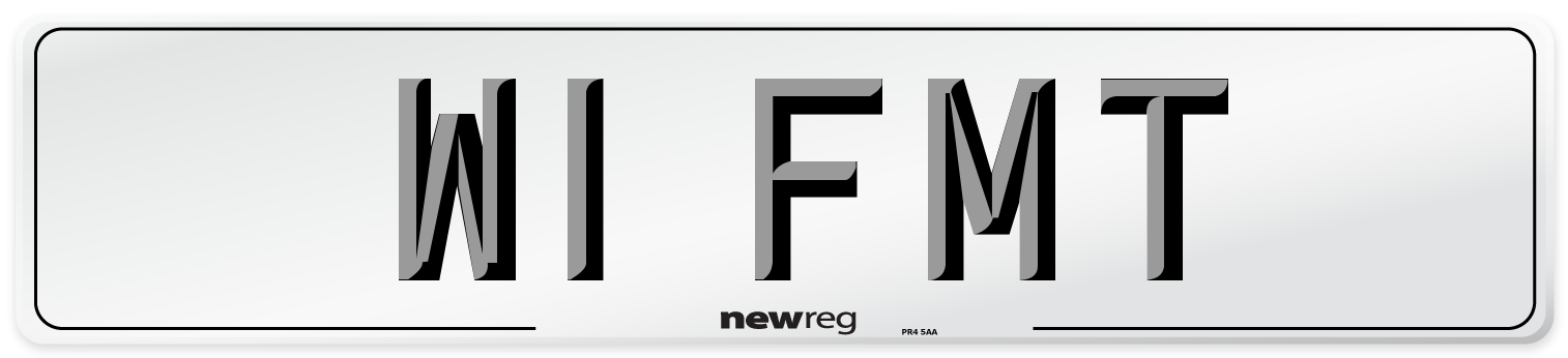 W1 FMT Number Plate from New Reg